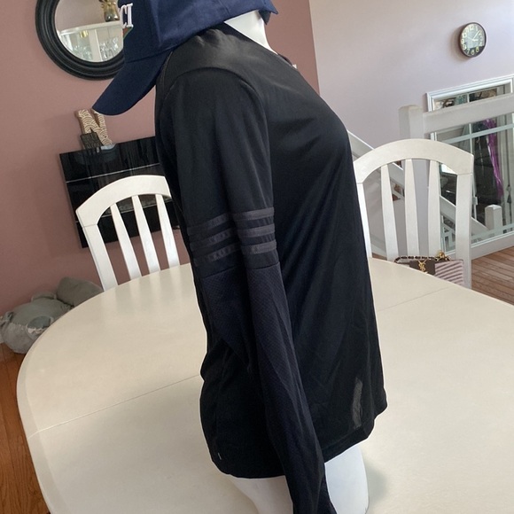 Adidas Running Climate long sleeve top with logo in black Sz L - Picture 4 of 16